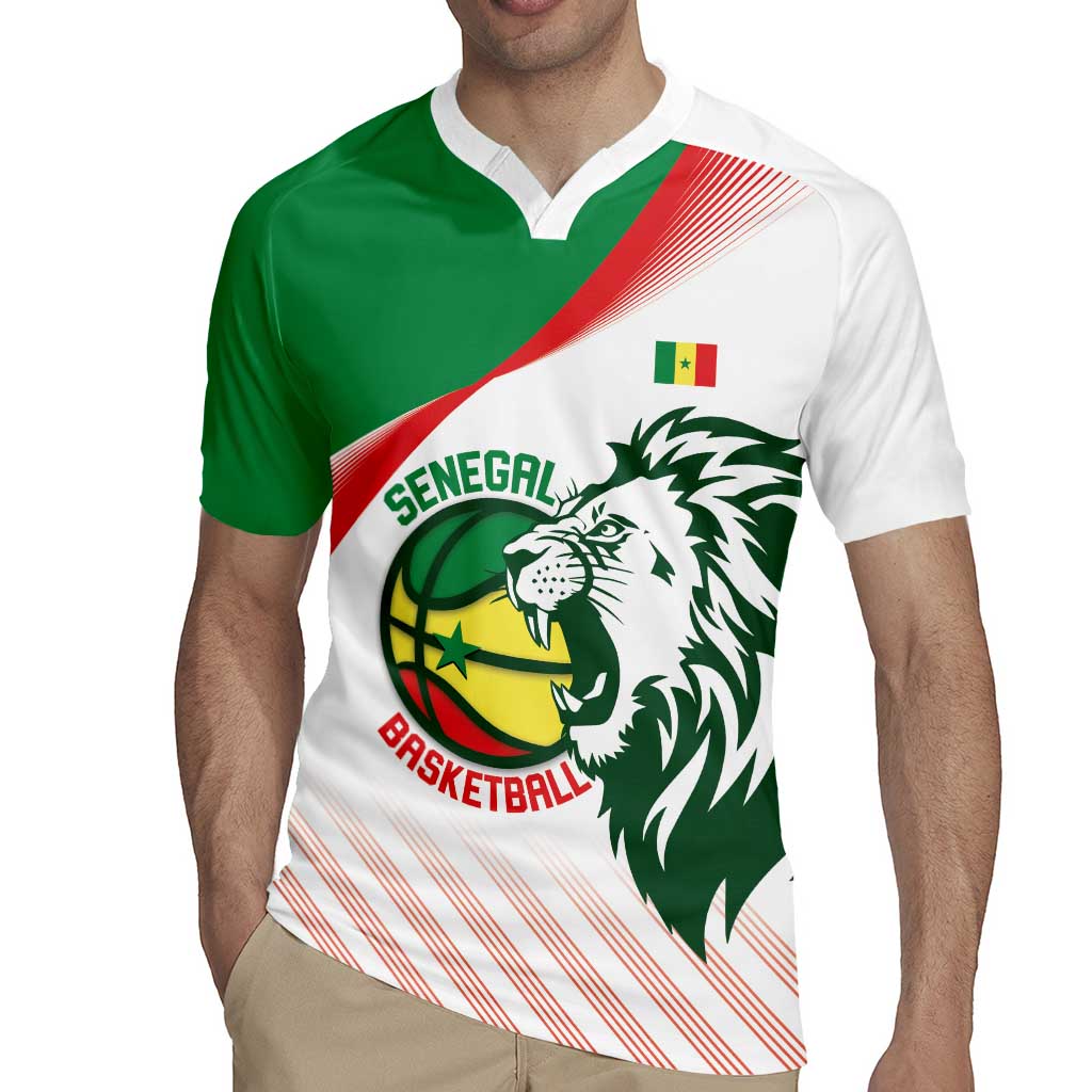 Senegal Basketball Custom Rugby Jersey Come On Lions - Wonder Print Shop