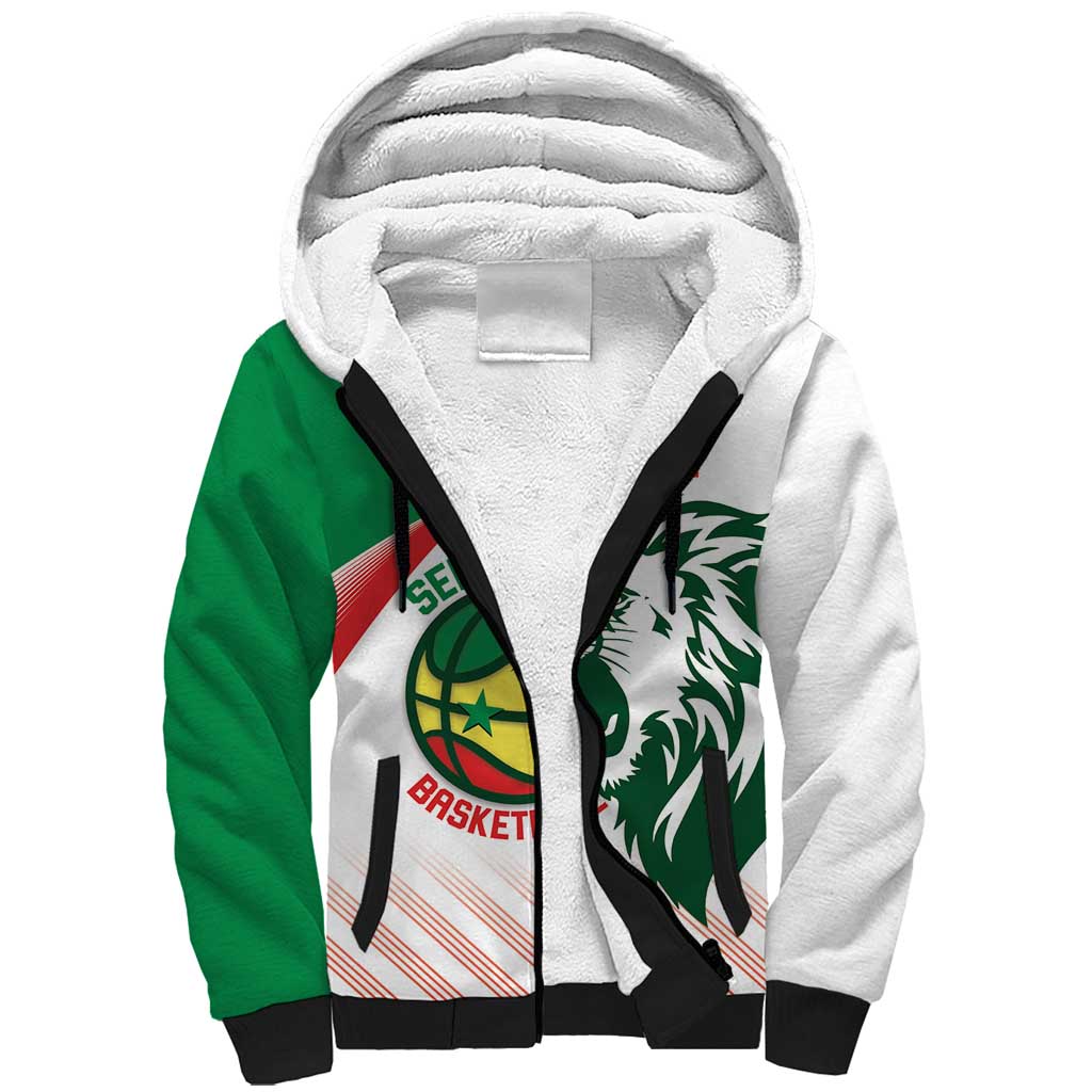 Senegal Basketball Custom Sherpa Hoodie Come On Lions - Wonder Print Shop