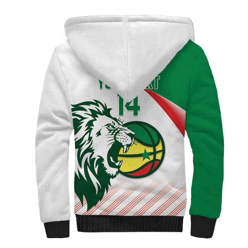 Senegal Basketball Custom Sherpa Hoodie Come On Lions - Wonder Print Shop