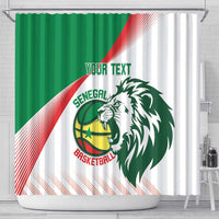 Senegal Basketball Custom Shower Curtain Come On Lions - Wonder Print Shop