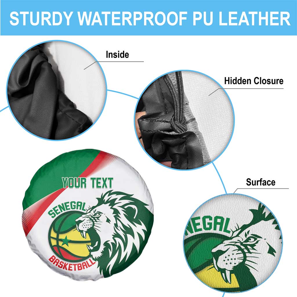 Senegal Basketball Custom Spare Tire Cover Come On Lions - Wonder Print Shop