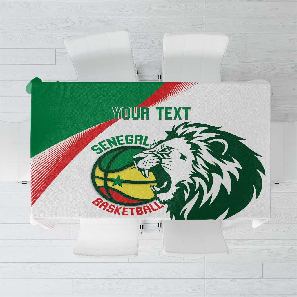 Senegal Basketball Custom Tablecloth Come On Lions - Wonder Print Shop