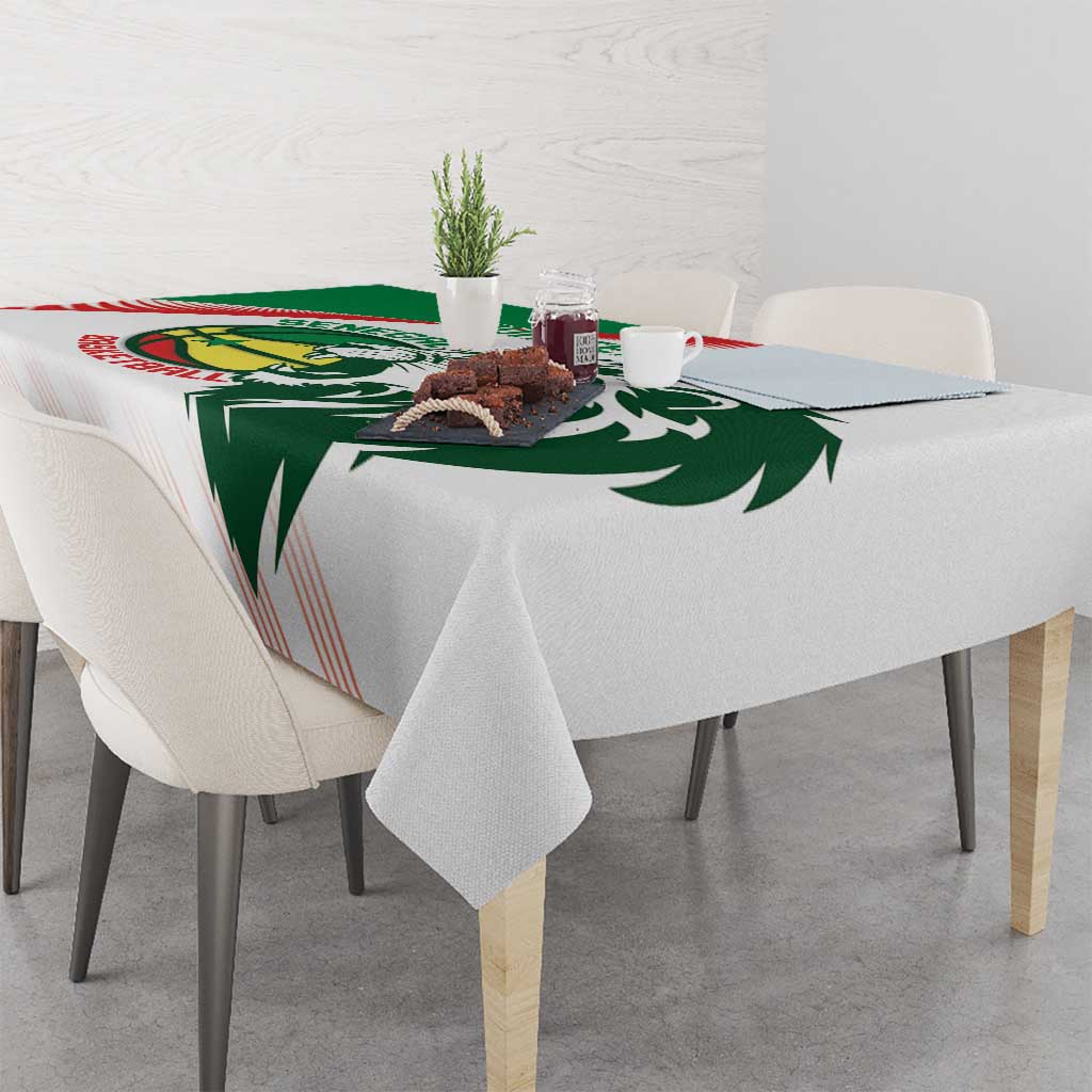 Senegal Basketball Custom Tablecloth Come On Lions - Wonder Print Shop