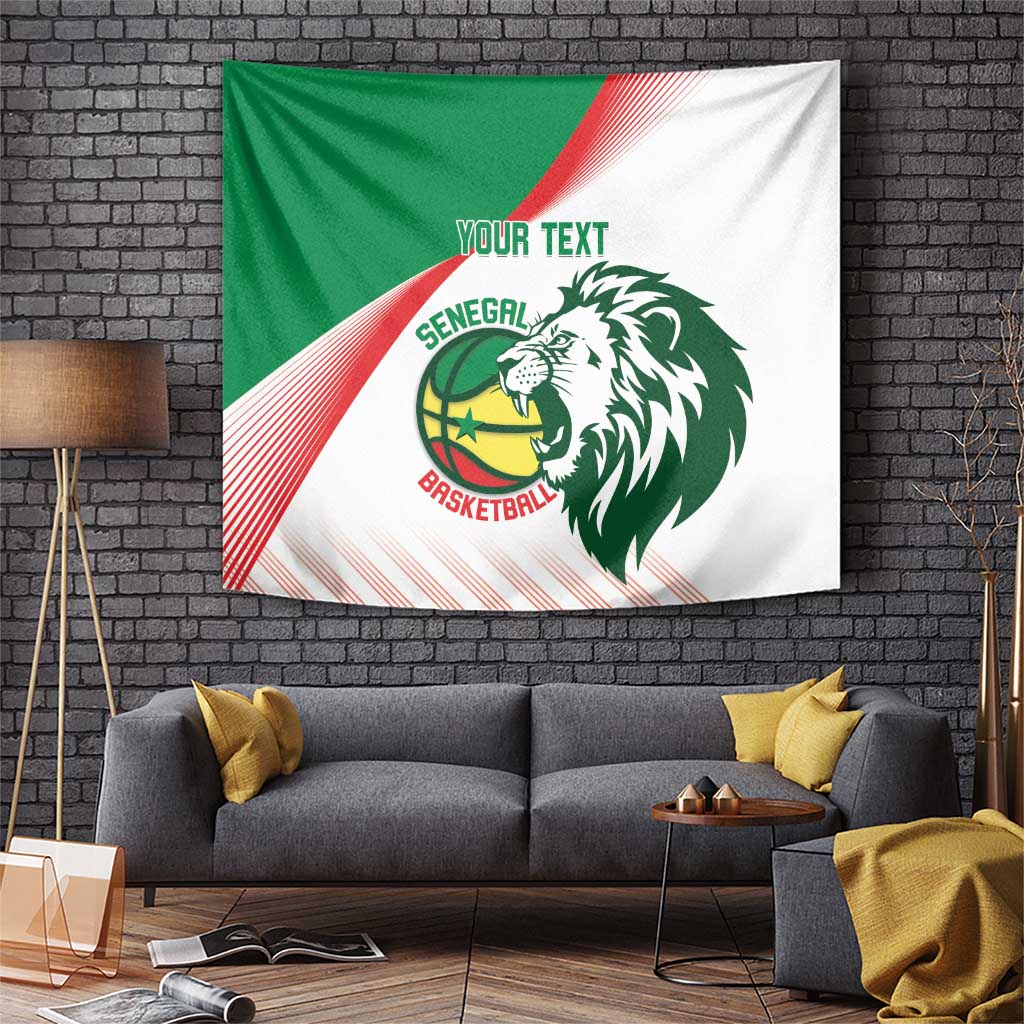 Senegal Basketball Custom Tapestry Come On Lions - Wonder Print Shop
