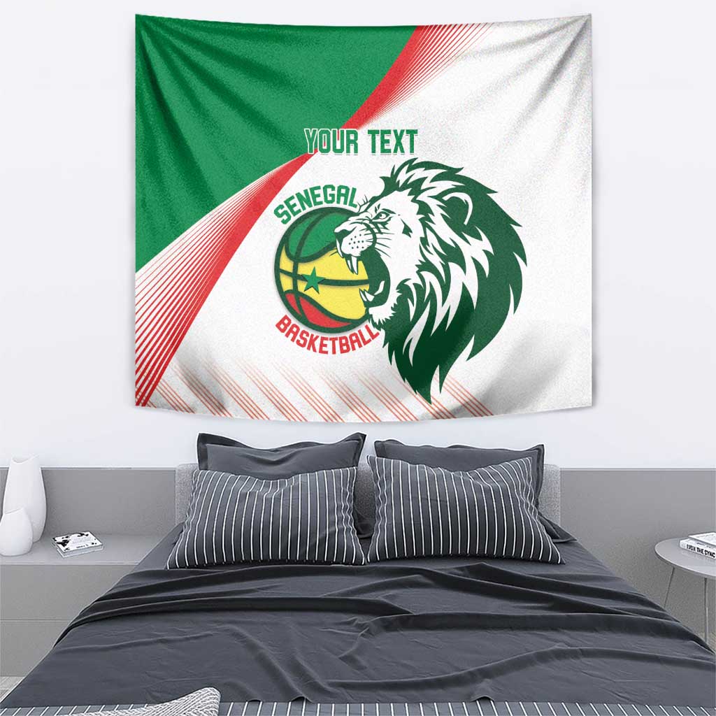 Senegal Basketball Custom Tapestry Come On Lions - Wonder Print Shop