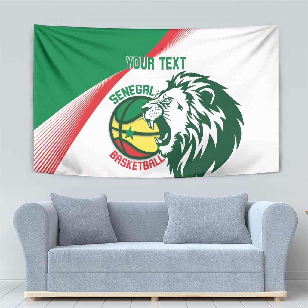 Senegal Basketball Custom Tapestry Come On Lions - Wonder Print Shop