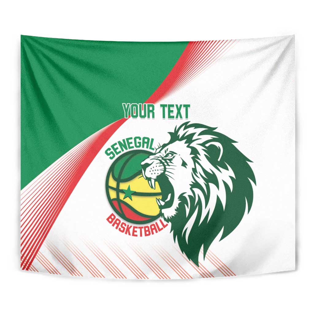 Senegal Basketball Custom Tapestry Come On Lions - Wonder Print Shop
