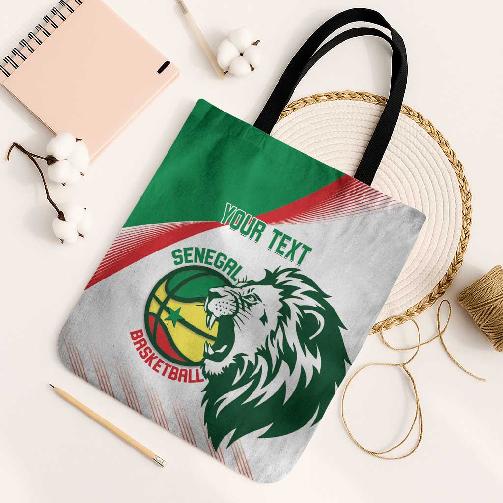 Senegal Basketball Custom Tote Bag Come On Lions - Wonder Print Shop