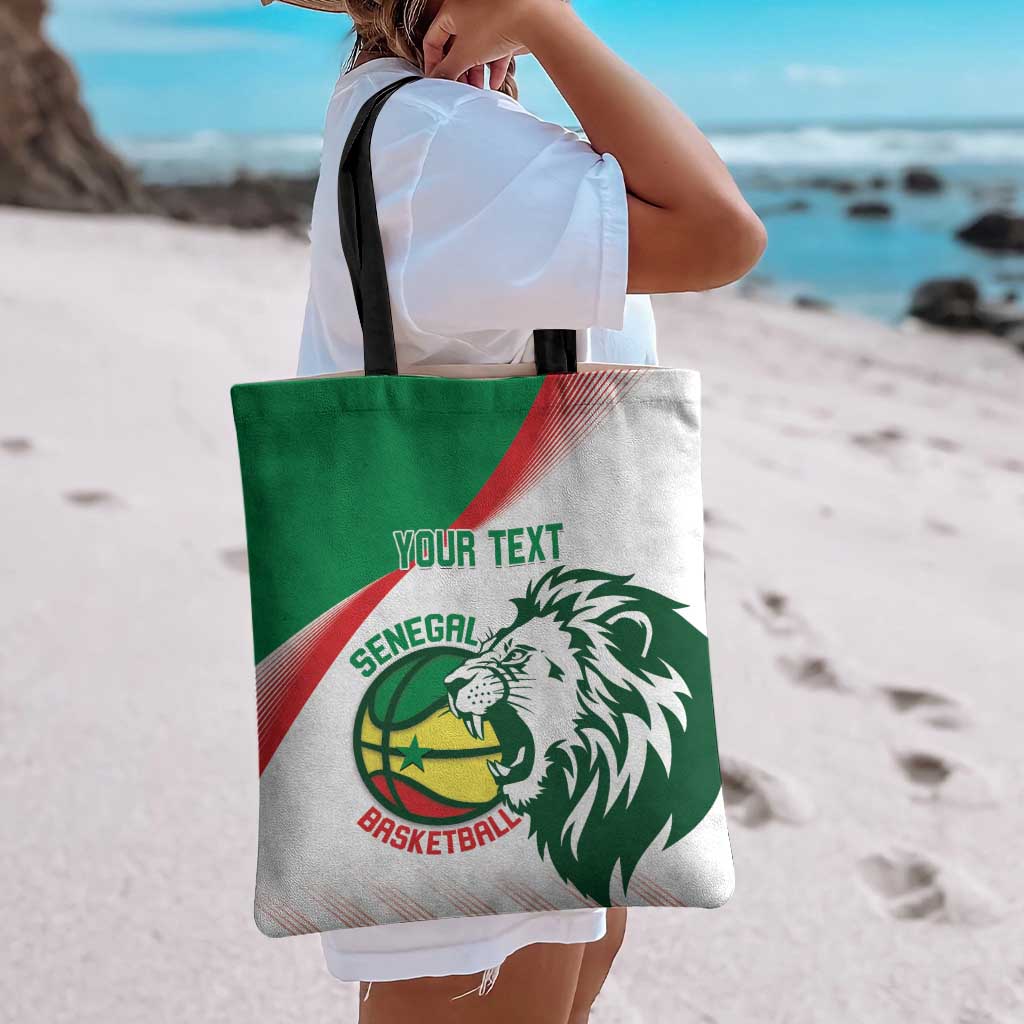 Senegal Basketball Custom Tote Bag Come On Lions - Wonder Print Shop