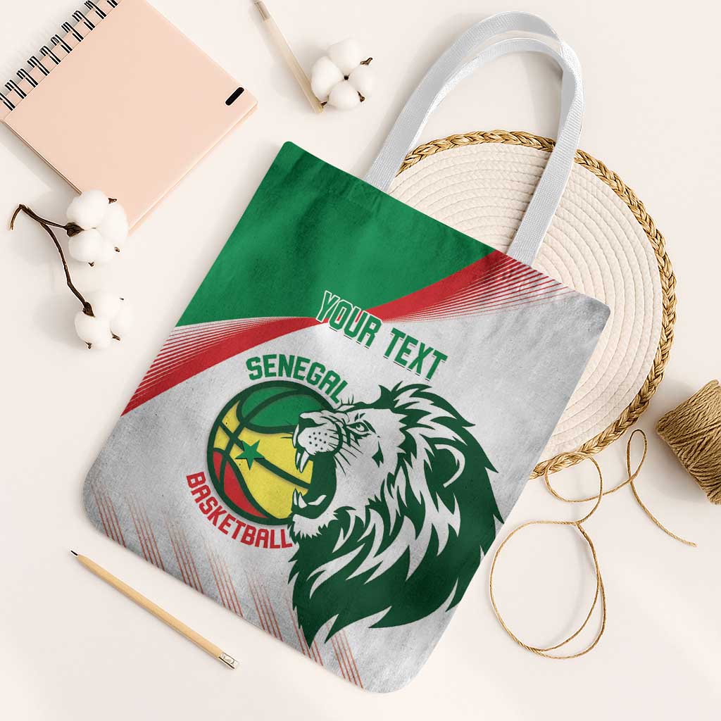 Senegal Basketball Custom Tote Bag Come On Lions - Wonder Print Shop