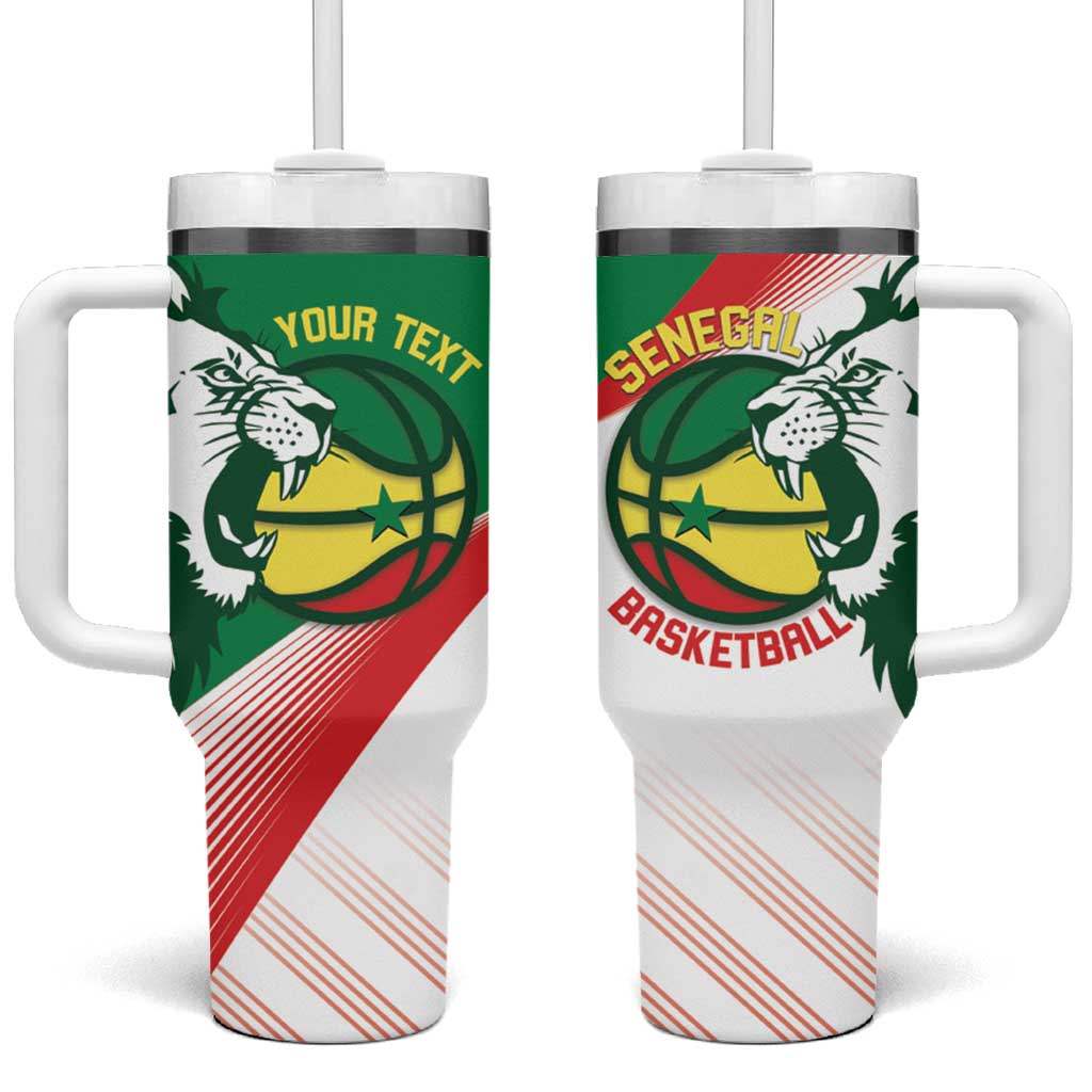 Senegal Basketball Custom Tumbler With Handle Come On Lions - Wonder Print Shop