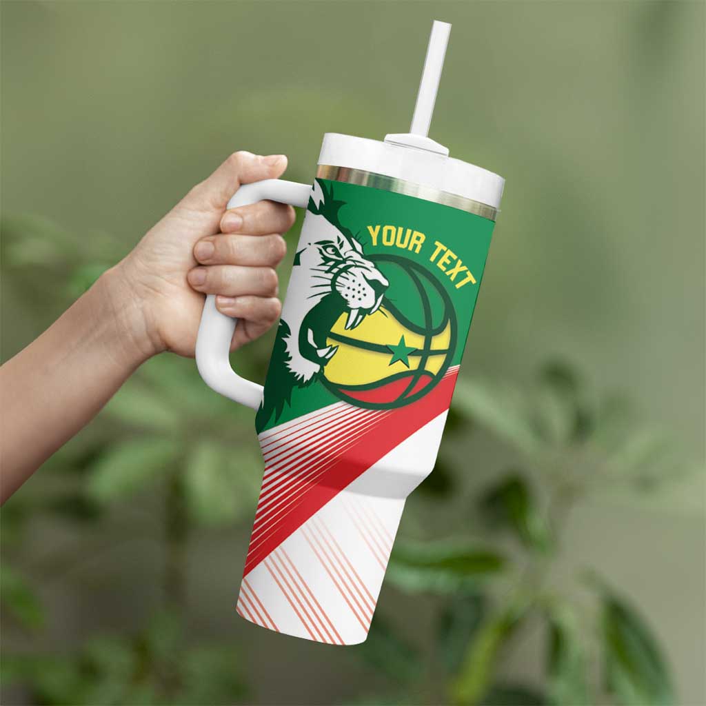 Senegal Basketball Custom Tumbler With Handle Come On Lions - Wonder Print Shop
