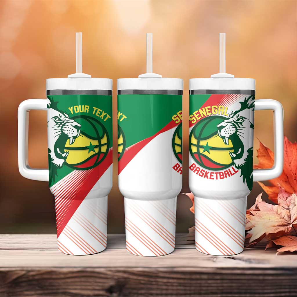 Senegal Basketball Custom Tumbler With Handle Come On Lions - Wonder Print Shop