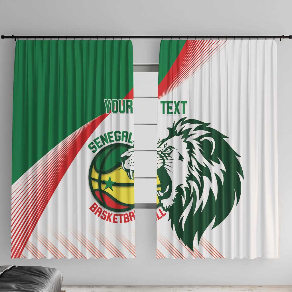 Senegal Basketball Custom Window Curtain Come On Lions - Wonder Print Shop