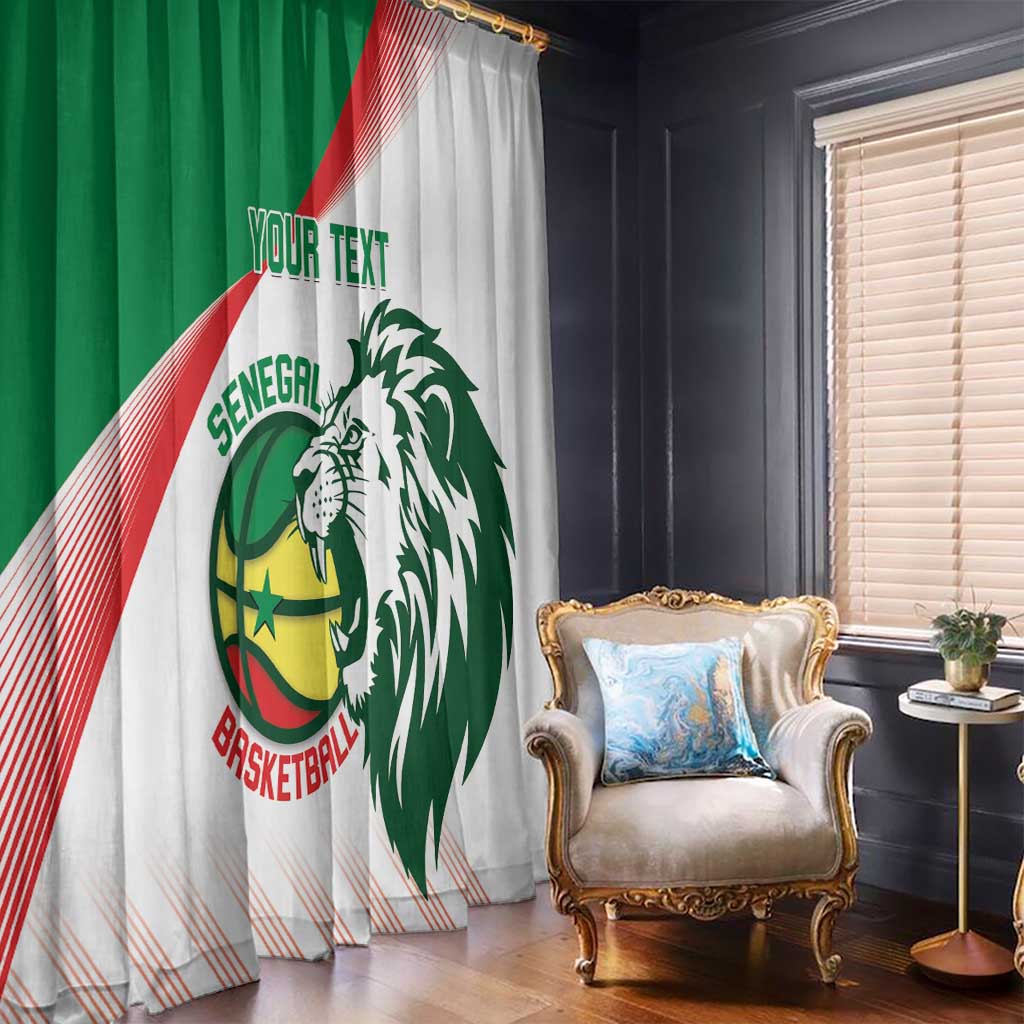 Senegal Basketball Custom Window Curtain Come On Lions - Wonder Print Shop
