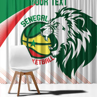Senegal Basketball Custom Window Curtain Come On Lions - Wonder Print Shop