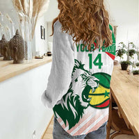 Senegal Basketball Custom Women Casual Shirt Come On Lions - Wonder Print Shop