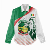 Senegal Basketball Custom Women Casual Shirt Come On Lions - Wonder Print Shop