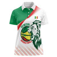 Senegal Basketball Custom Women Polo Shirt Come On Lions - Wonder Print Shop