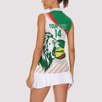 Senegal Basketball Custom Women Sleeveless Polo Shirt Come On Lions - Wonder Print Shop