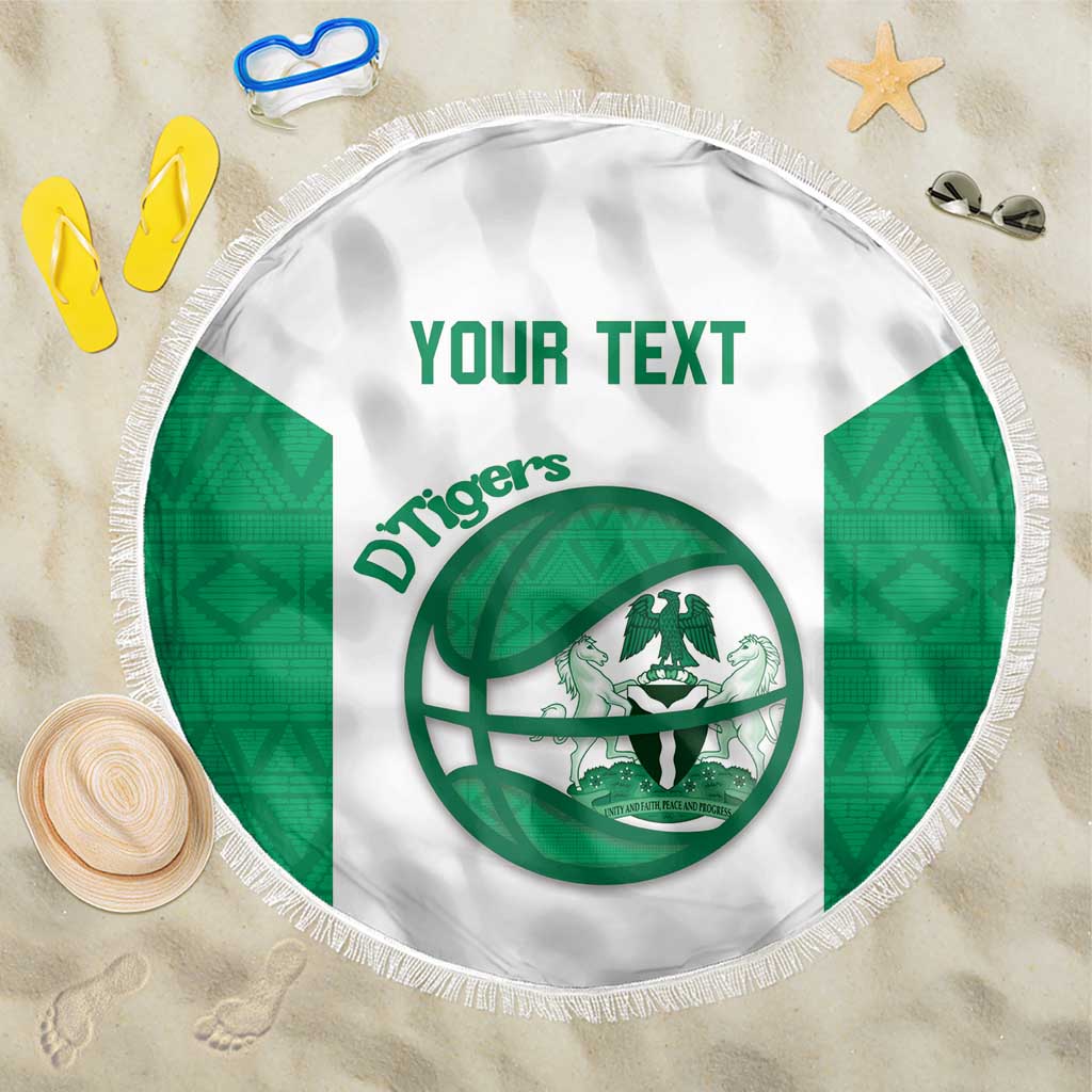 Nigeria Basketball Custom Beach Blanket Come On Tigers - Wonder Print Shop