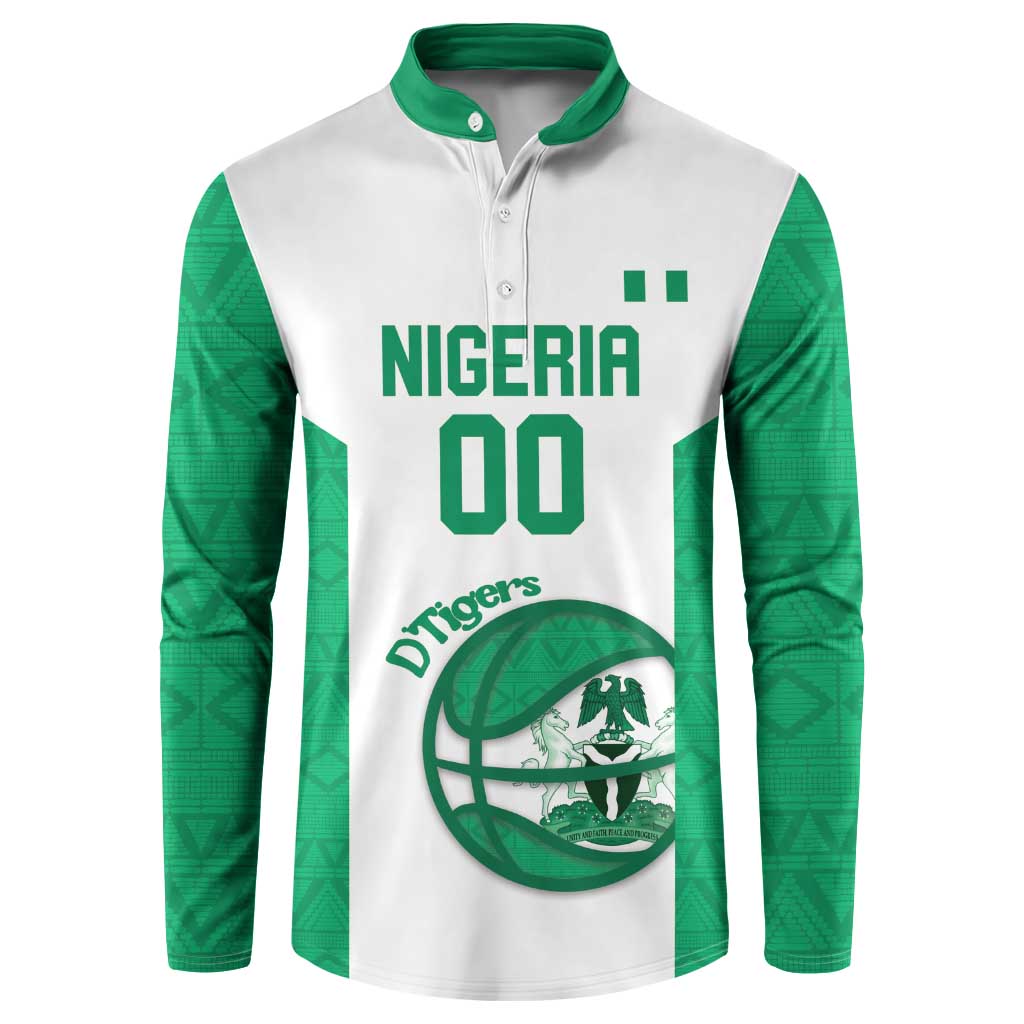 Nigeria Basketball Custom Button Sweatshirt Come On Tigers - Wonder Print Shop