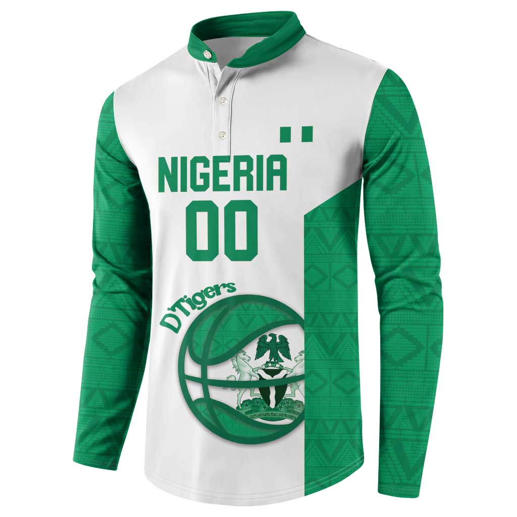 Nigeria Basketball Custom Button Sweatshirt Come On Tigers - Wonder Print Shop
