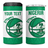 Nigeria Basketball Custom 4 in 1 Can Cooler Tumbler Come On Tigers - Wonder Print Shop