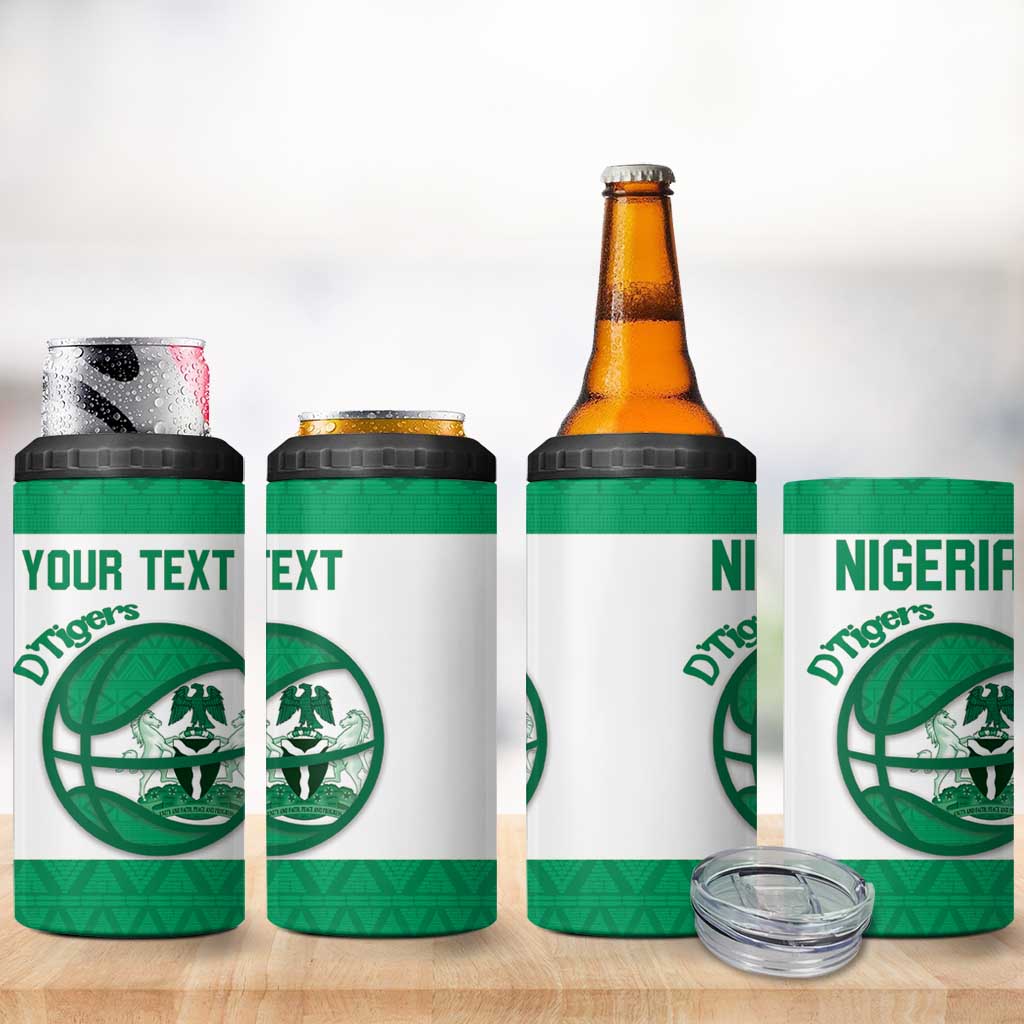 Nigeria Basketball Custom 4 in 1 Can Cooler Tumbler Come On Tigers - Wonder Print Shop