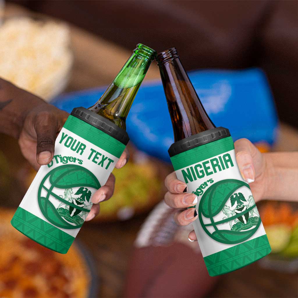 Nigeria Basketball Custom 4 in 1 Can Cooler Tumbler Come On Tigers - Wonder Print Shop