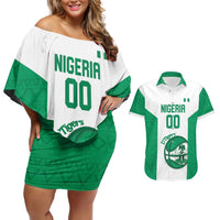 Nigeria Basketball Custom Couples Matching Off Shoulder Short Dress and Hawaiian Shirt Come On Tigers - Wonder Print Shop