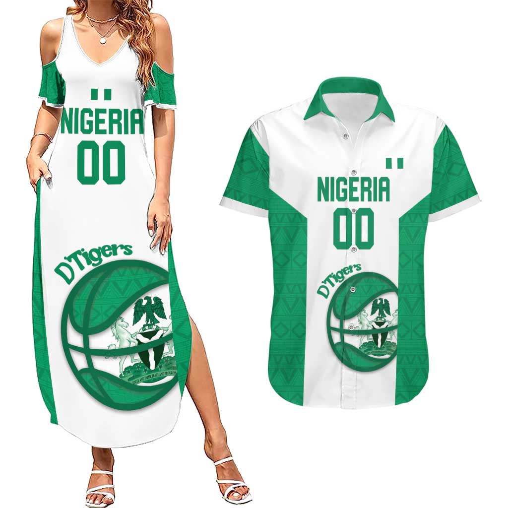 Nigeria Basketball Custom Couples Matching Summer Maxi Dress and Hawaiian Shirt Come On Tigers - Wonder Print Shop