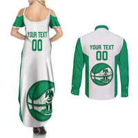 Nigeria Basketball Custom Couples Matching Summer Maxi Dress and Long Sleeve Button Shirt Come On Tigers - Wonder Print Shop