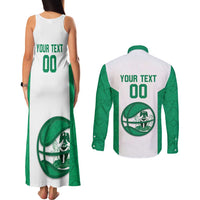 Nigeria Basketball Custom Couples Matching Tank Maxi Dress and Long Sleeve Button Shirt Come On Tigers - Wonder Print Shop