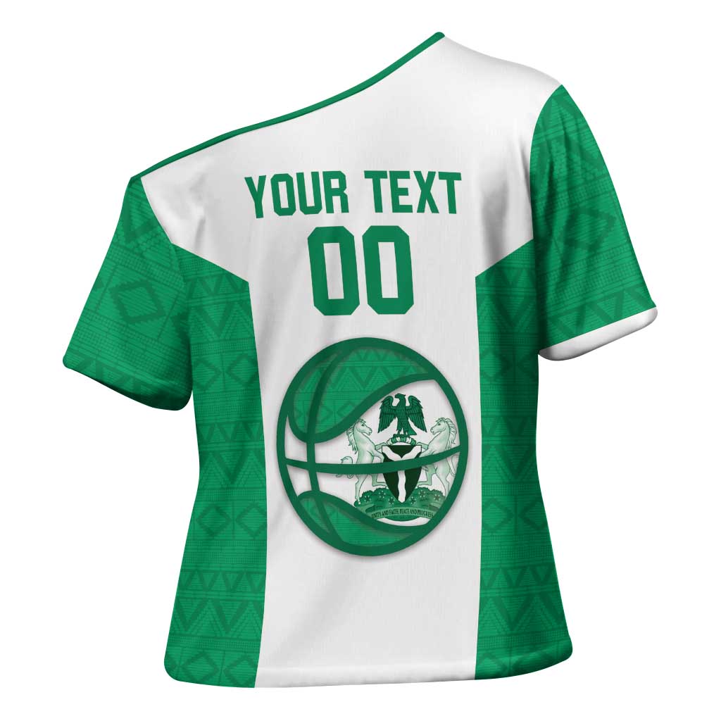 Nigeria Basketball Custom Cross Shoulder Shirt Come On Tigers - Wonder Print Shop