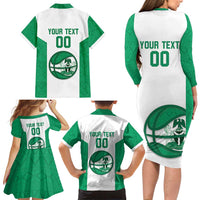 Nigeria Basketball Custom Family Matching Long Sleeve Bodycon Dress and Hawaiian Shirt Come On Tigers - Wonder Print Shop