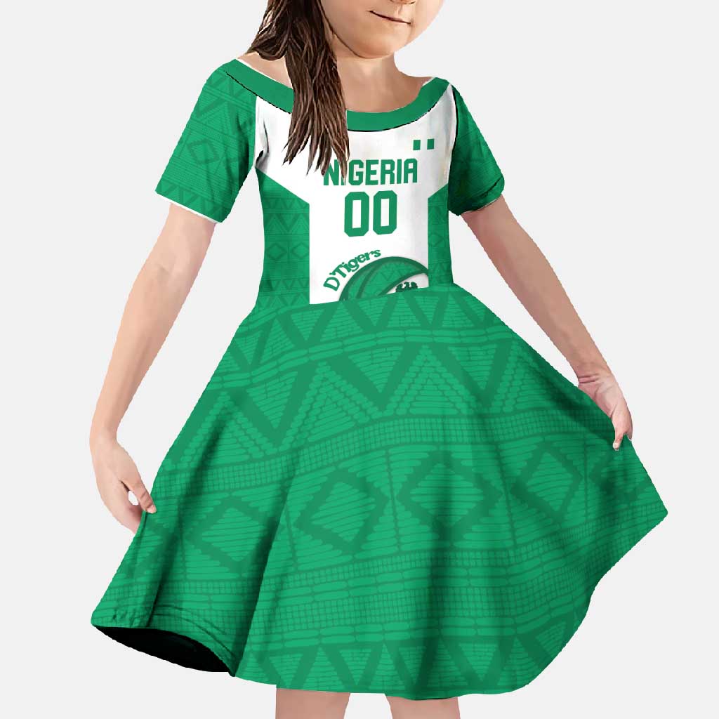 Nigeria Basketball Custom Family Matching Mermaid Dress and Hawaiian Shirt Come On Tigers - Wonder Print Shop