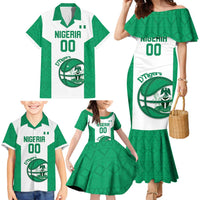 Nigeria Basketball Custom Family Matching Mermaid Dress and Hawaiian Shirt Come On Tigers - Wonder Print Shop