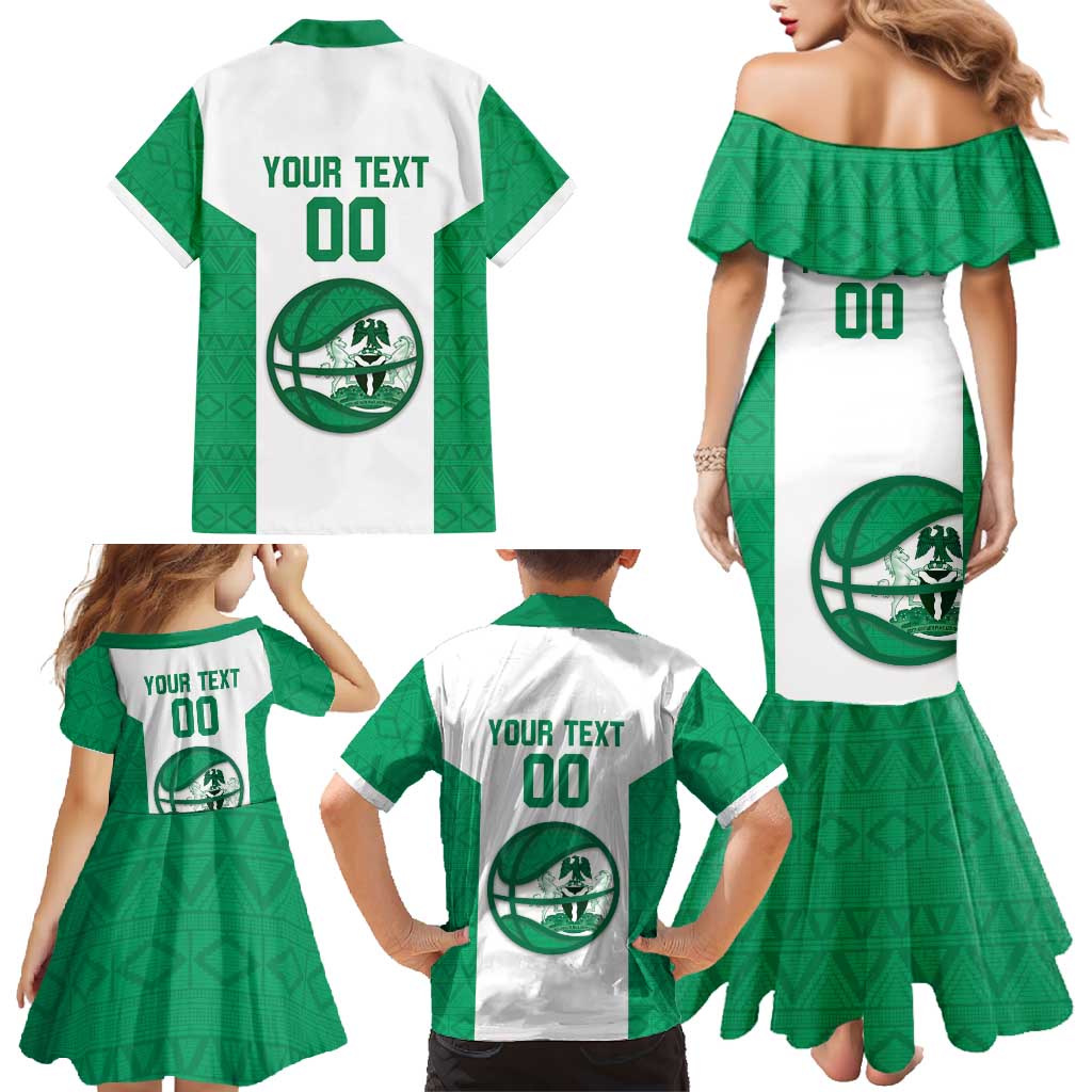Nigeria Basketball Custom Family Matching Mermaid Dress and Hawaiian Shirt Come On Tigers - Wonder Print Shop