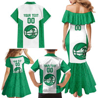 Nigeria Basketball Custom Family Matching Mermaid Dress and Hawaiian Shirt Come On Tigers - Wonder Print Shop