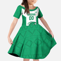Nigeria Basketball Custom Family Matching Off The Shoulder Long Sleeve Dress and Hawaiian Shirt Come On Tigers - Wonder Print Shop