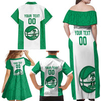 Nigeria Basketball Custom Family Matching Off Shoulder Maxi Dress and Hawaiian Shirt Come On Tigers - Wonder Print Shop