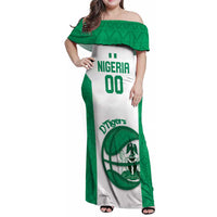 Nigeria Basketball Custom Family Matching Off Shoulder Maxi Dress and Hawaiian Shirt Come On Tigers - Wonder Print Shop