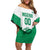 Nigeria Basketball Custom Family Matching Off Shoulder Short Dress and Hawaiian Shirt Come On Tigers - Wonder Print Shop