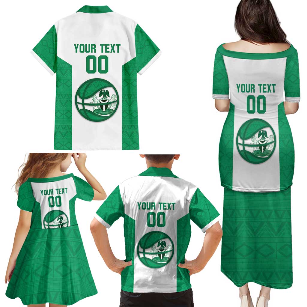 Nigeria Basketball Custom Family Matching Puletasi and Hawaiian Shirt Come On Tigers - Wonder Print Shop