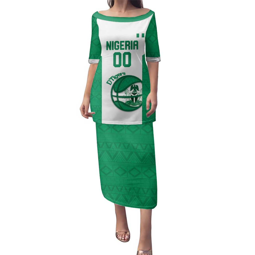 Nigeria Basketball Custom Family Matching Puletasi and Hawaiian Shirt Come On Tigers - Wonder Print Shop