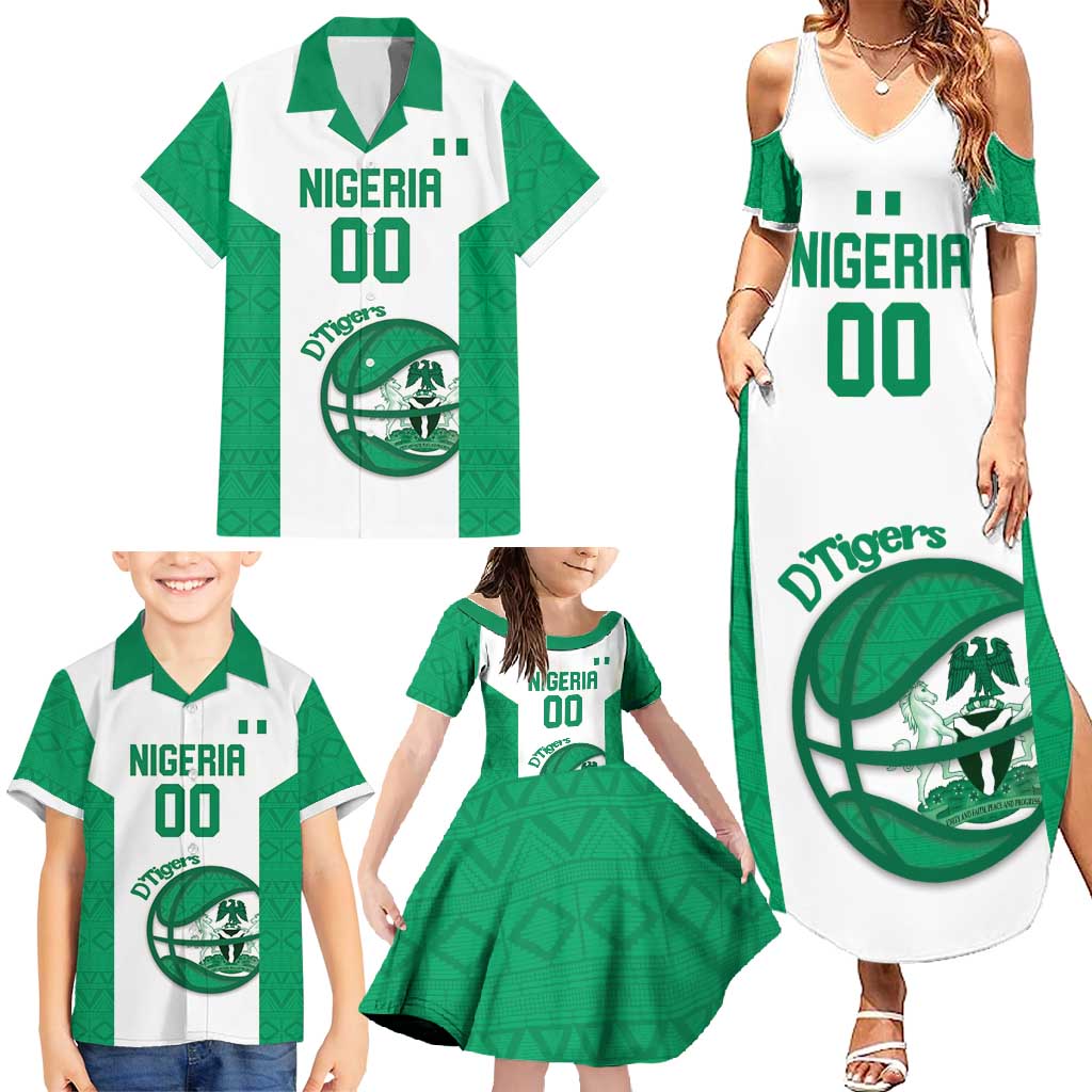 Nigeria Basketball Custom Family Matching Summer Maxi Dress and Hawaiian Shirt Come On Tigers - Wonder Print Shop