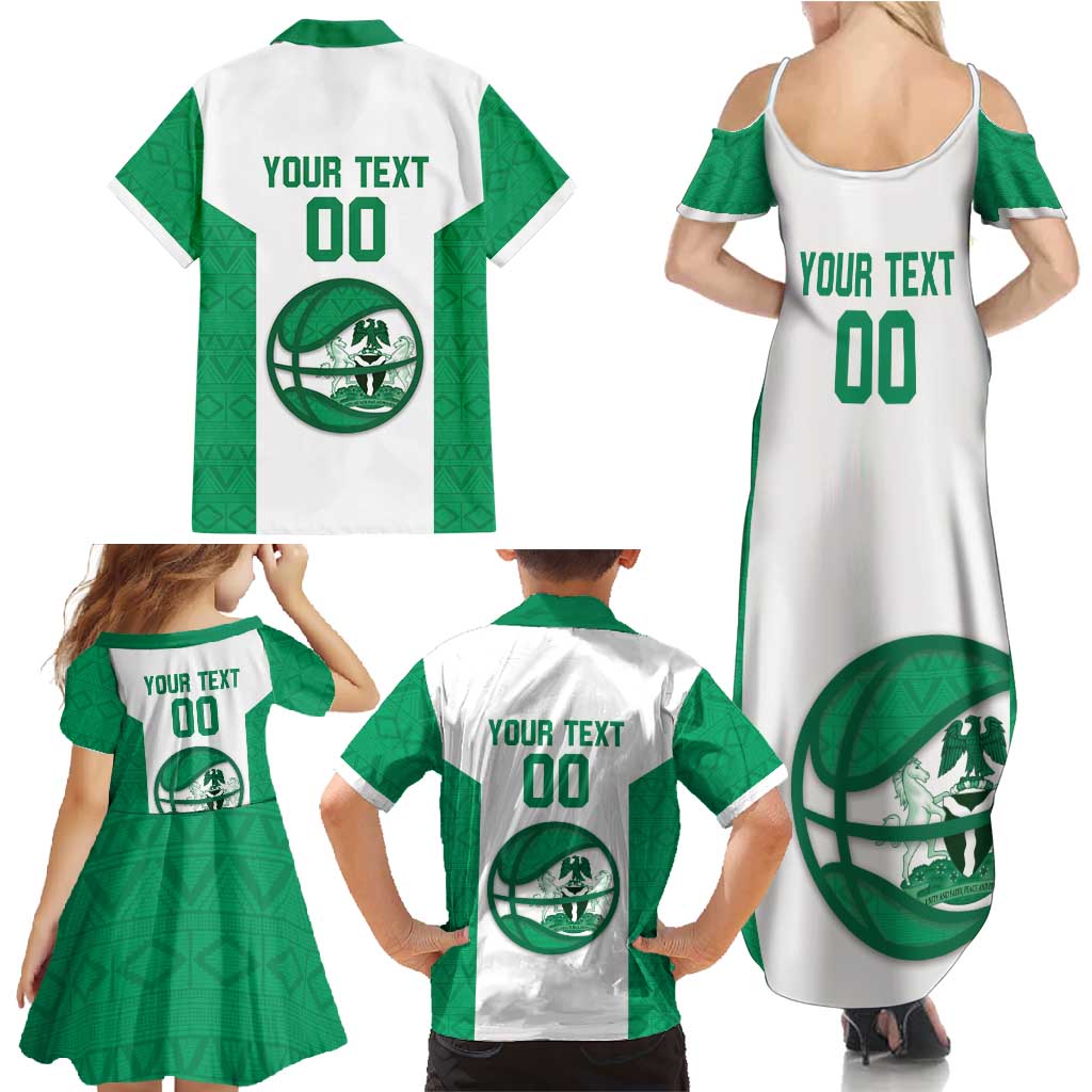 Nigeria Basketball Custom Family Matching Summer Maxi Dress and Hawaiian Shirt Come On Tigers - Wonder Print Shop