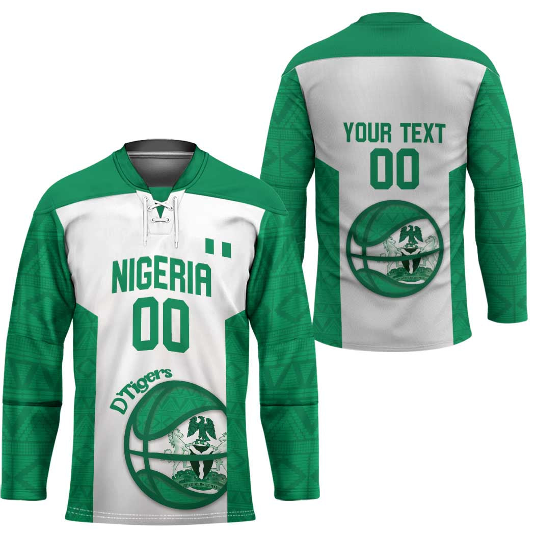 Nigeria Basketball Custom Hockey Jersey Come On Tigers - Wonder Print Shop