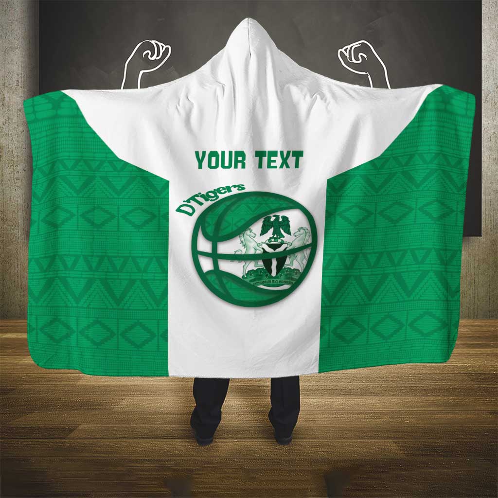 Nigeria Basketball Custom Hooded Blanket Come On Tigers - Wonder Print Shop